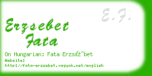 erzsebet fata business card
